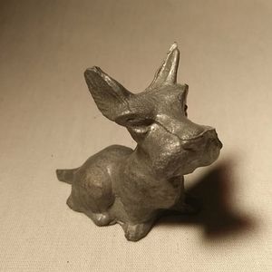 Vintage Metal Scotty Puppy Dog with Large Ears